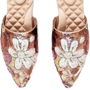 Birdies NIB “The Dove” Pink Petal Sequin